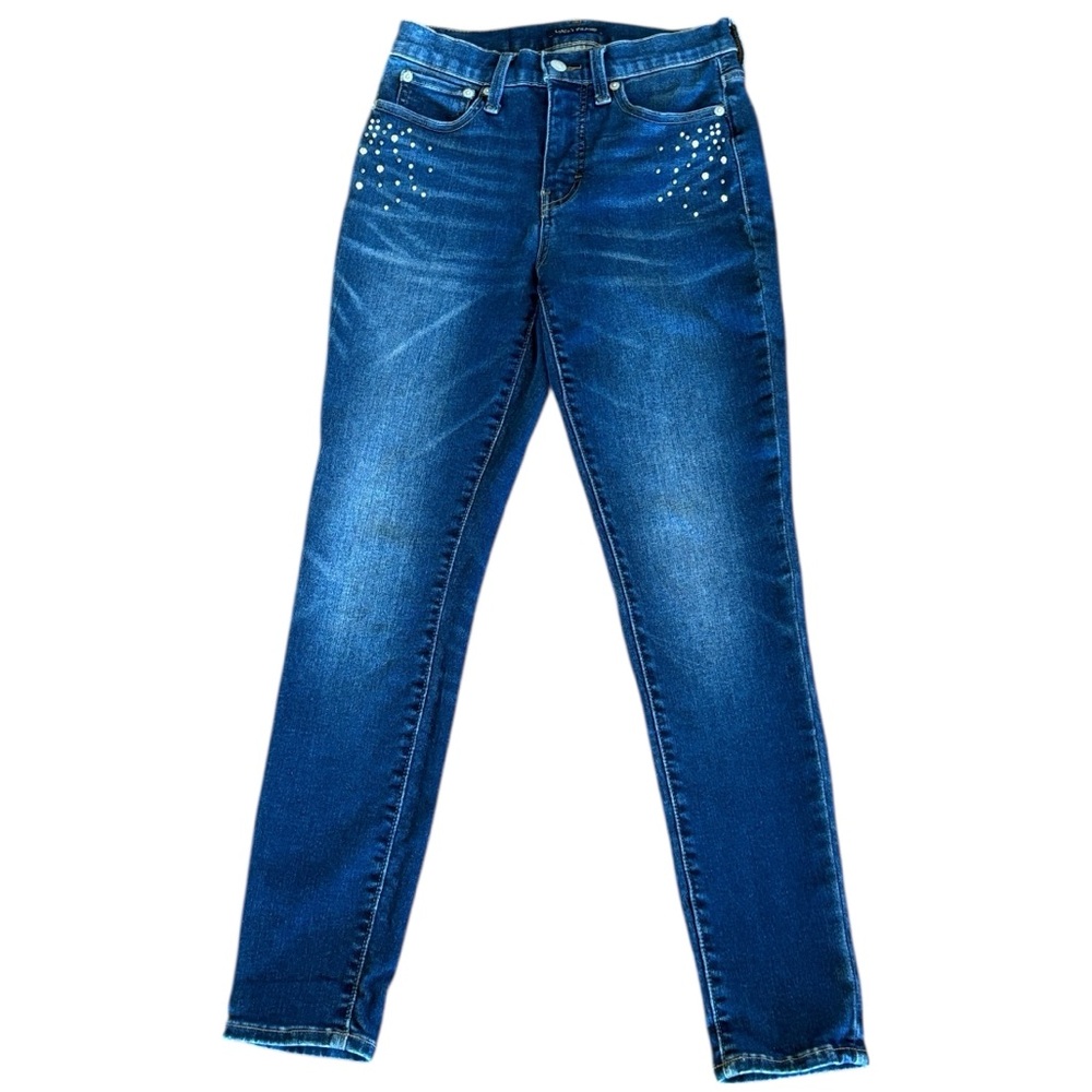 Lucky Brand Bridgette The High Rise Skinny Studded Denim Jeans‎ Size 6
